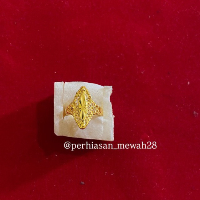 cincin model emas 24 bunga panjang