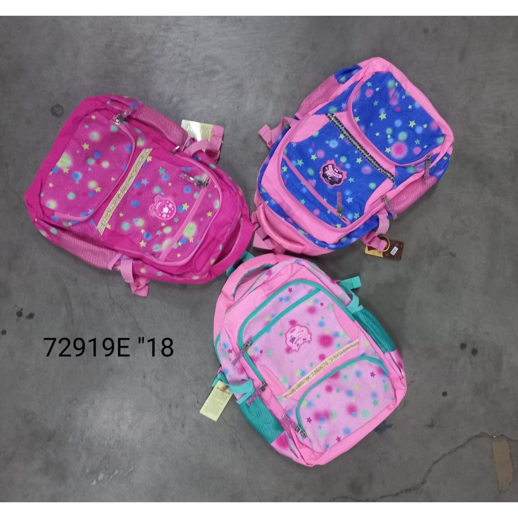 Tas Sekolah Anak Perempuan Tas Ransel Import Silver Girl 72919