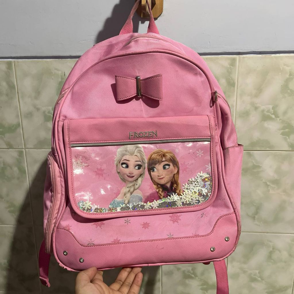 Tas Anak Perempuan Disney Frozen TK-SD bisa pakai | Ransel Preloved Bekas Pribadi Second