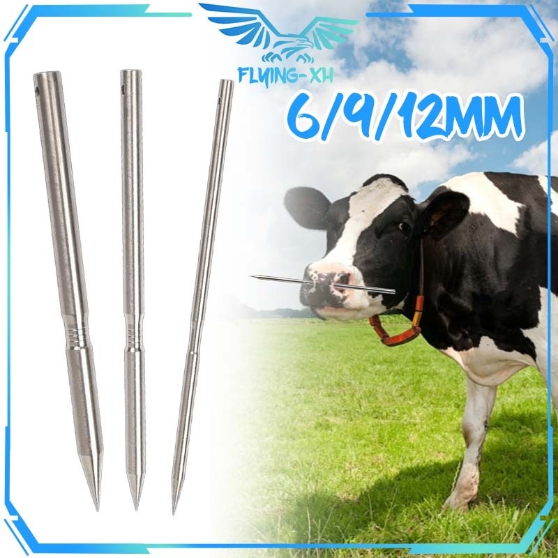 6/9/12mm Alat Keluh Hidung Sapi Stainless Jarum Tindik Sapi Hidung Alat Tindik Sapi Hidung Tindik Hi