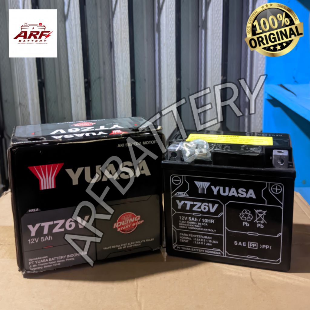 Aki YUASA Orginal GTZ6V / YTZ6V Kering Maintenance Free Vario 125,150,Beat Esp ISS, Beat Pop ISS, Be