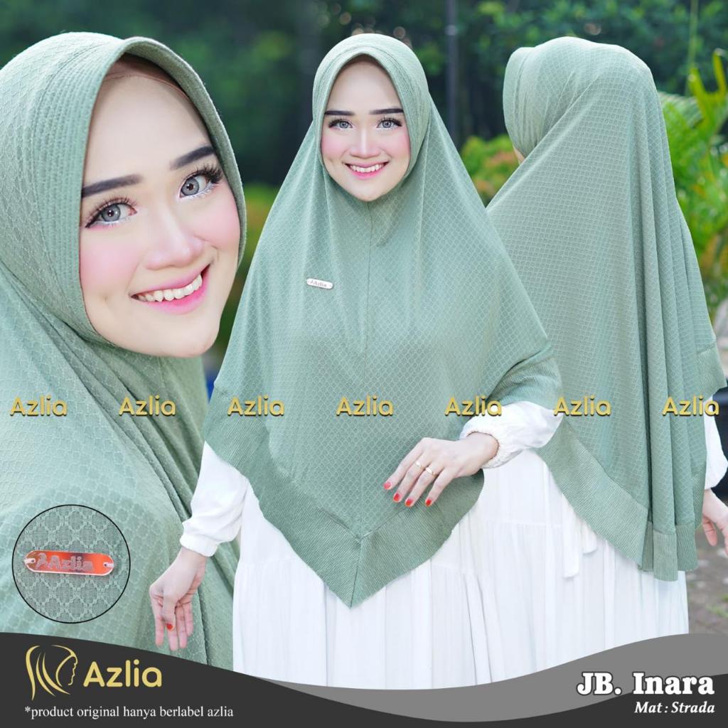 Hijab Jumbo Azlia Bergo - Jilbab Bergo Jumbo Waffle - Azlia Inara Jumbo