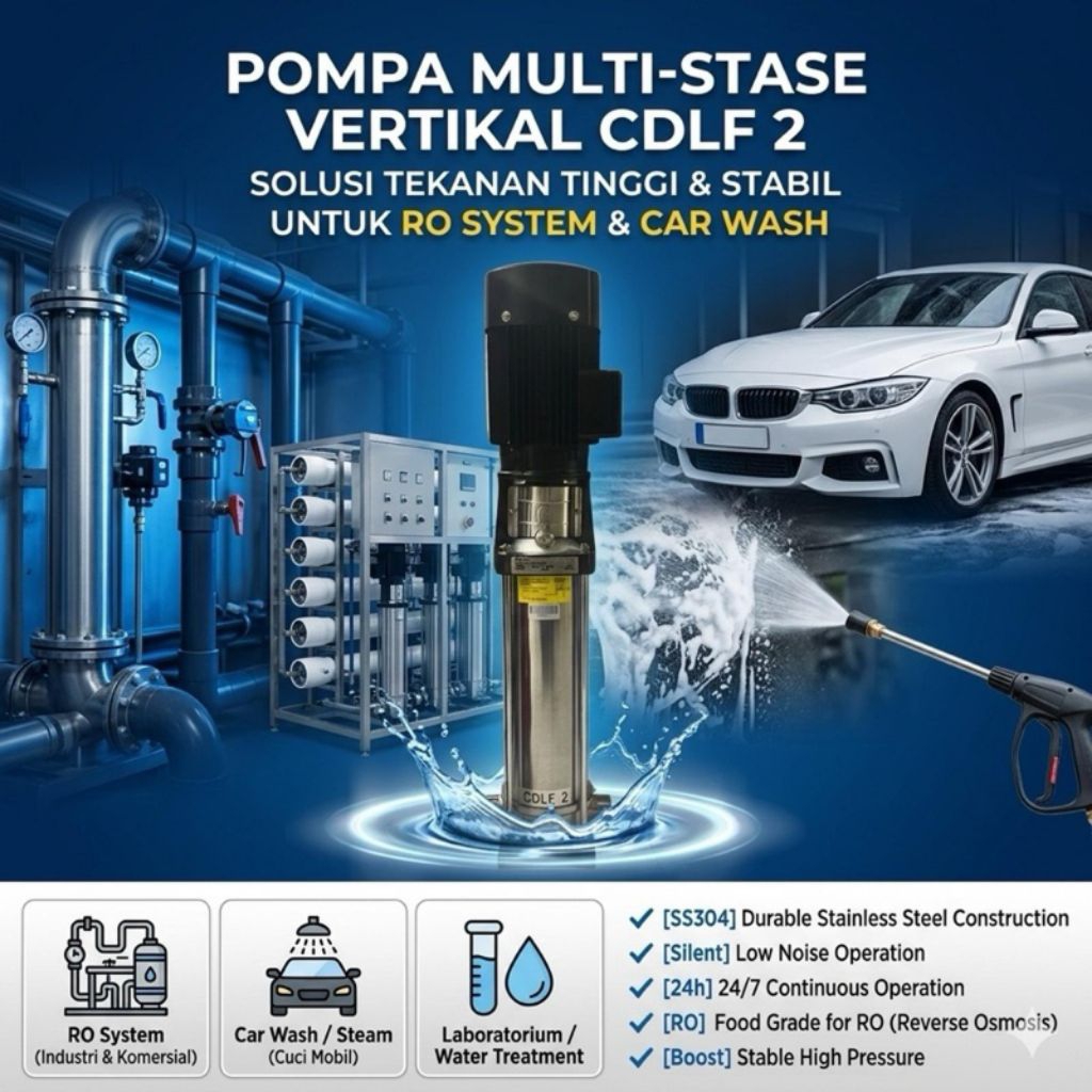 Pompa cnp cdlf 2-22 / booster pump ro cdlf 2-22 cnp 3Phase