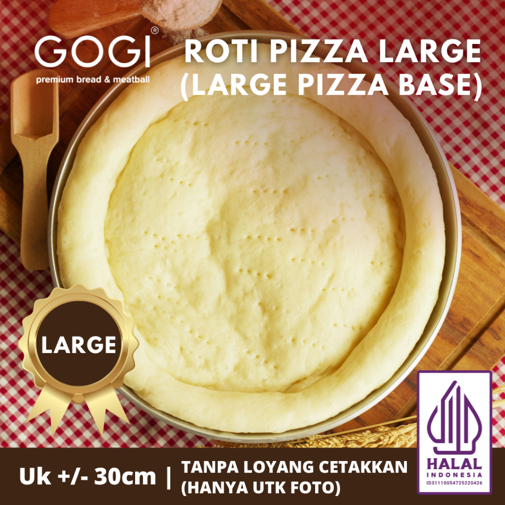 1 Pcs Frozen Roti Large Pizza Base 30cm (Tanpa Loyang Cetakkan) Roti Pizza Bread Roti Pizza Dough Br