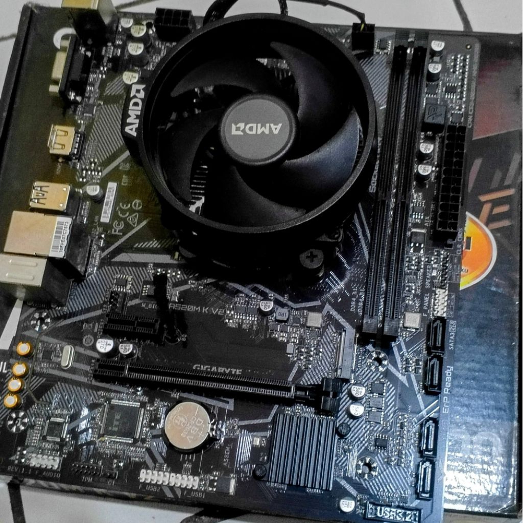 MOTHERBOARD A520M + PROCESSOR RYZEN 3 3100