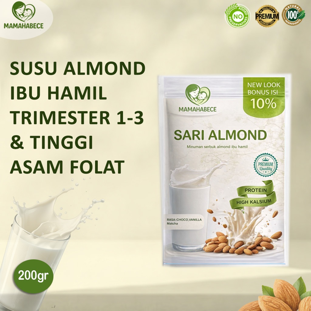 Mamahabece Susu Ibu Hamil  Almond Trimester 1 - 3 200gr