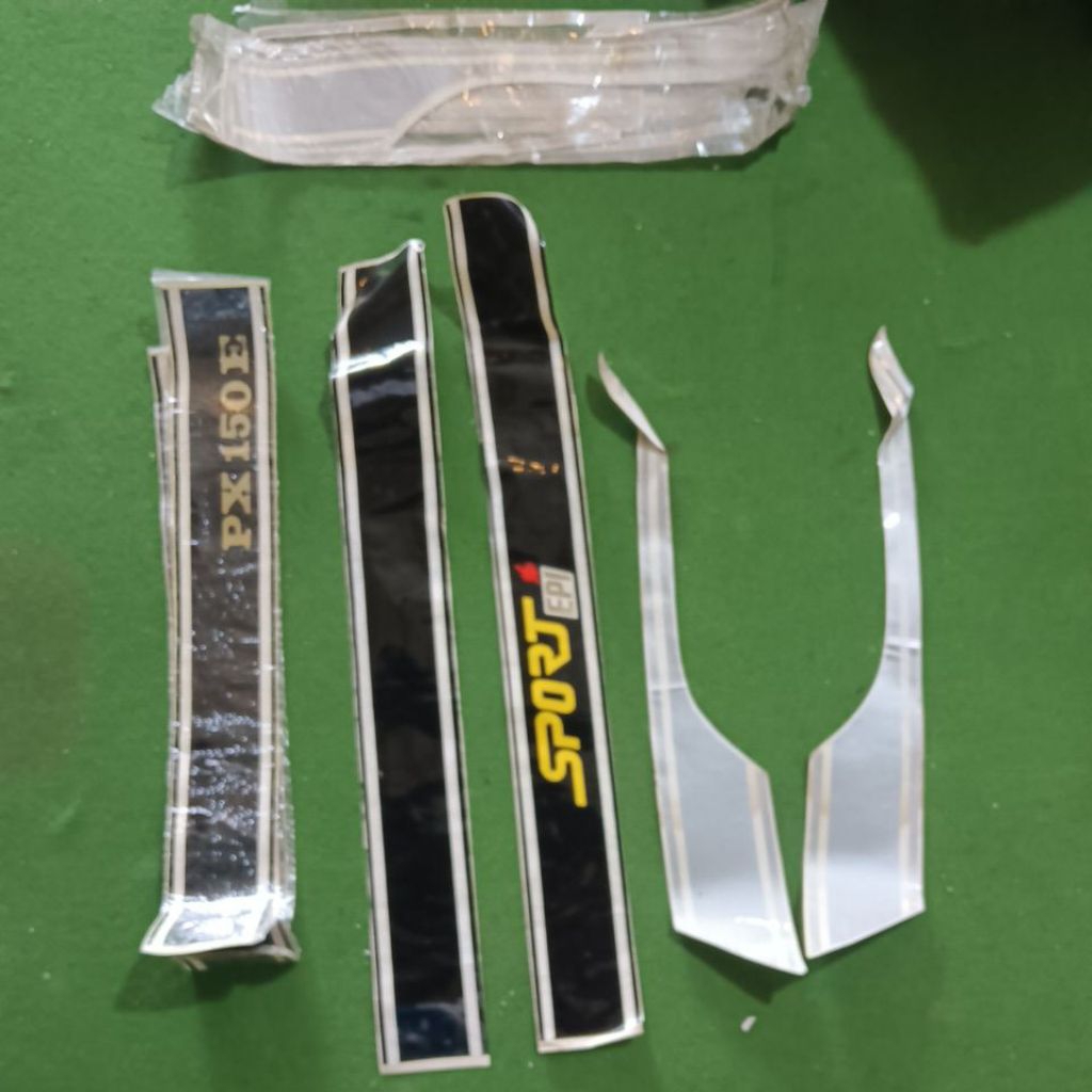 stiker tepong set vespa px sport baru stock lam