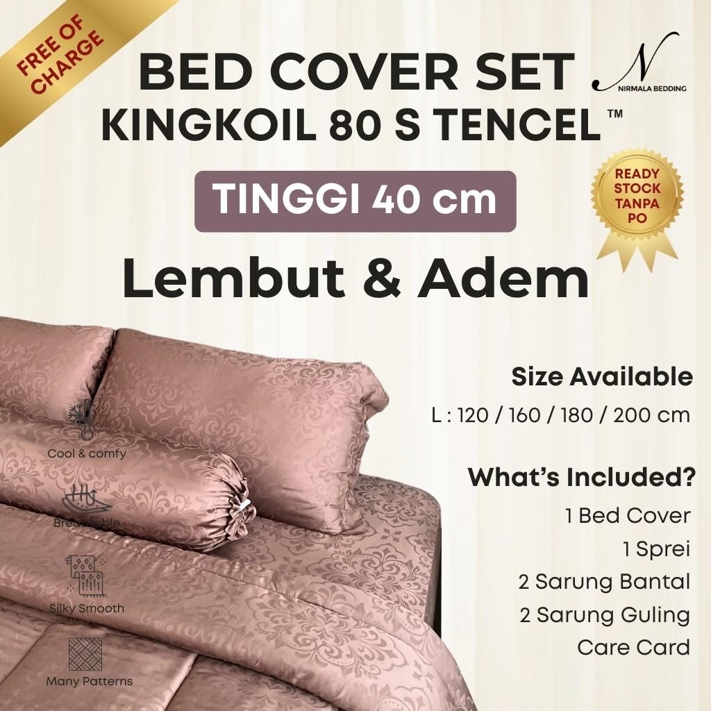 NIRMALA BEDDING: Bed Cover Set Tencel Sutra Premium | Tencel Diamond 80S