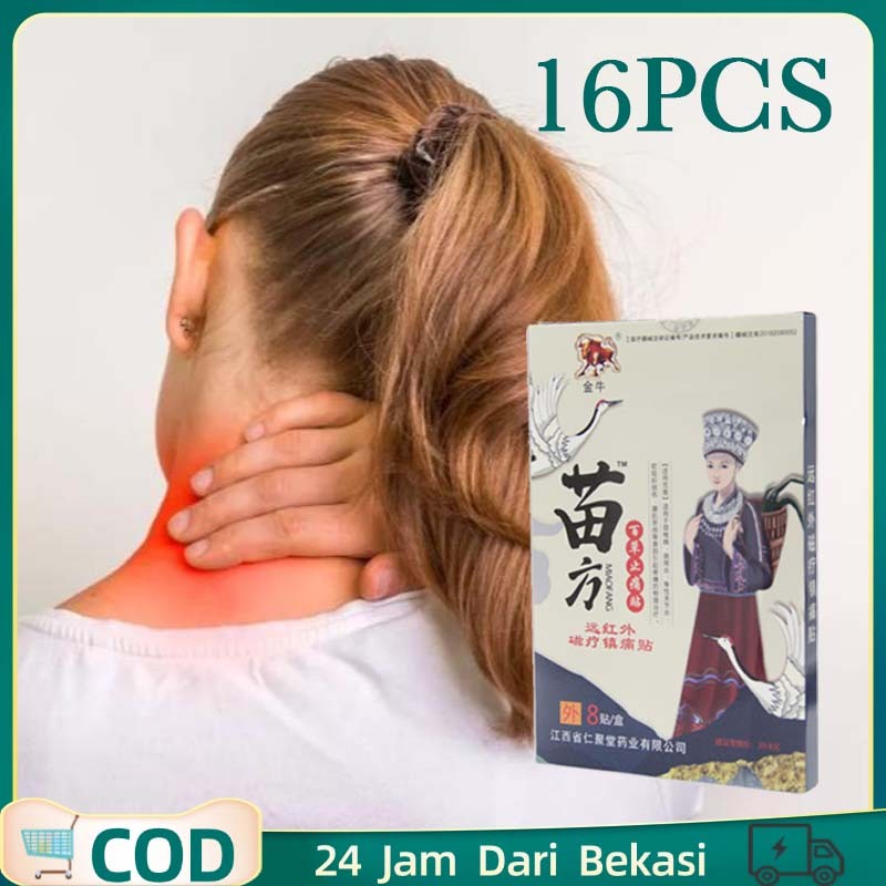 16 Pcs Koyo Perekat Terapi Nyeri Pinggang Lumbar Koyo Herbal Inframerah Magnet Koyo Akupuntur Anti H
