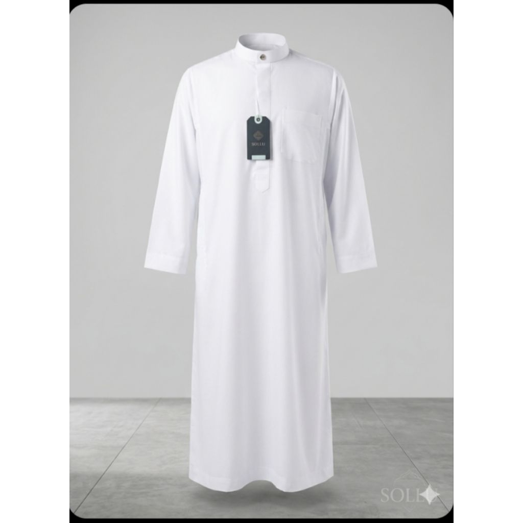 gamis Sollu anak SD putih polos