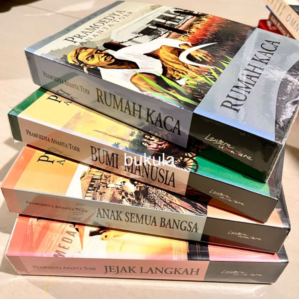 Original• Pramoedya Ananta Toer Bumi Manusia Jejak Langkah Rumah Kaca Anak Semua Bangsa 1SET