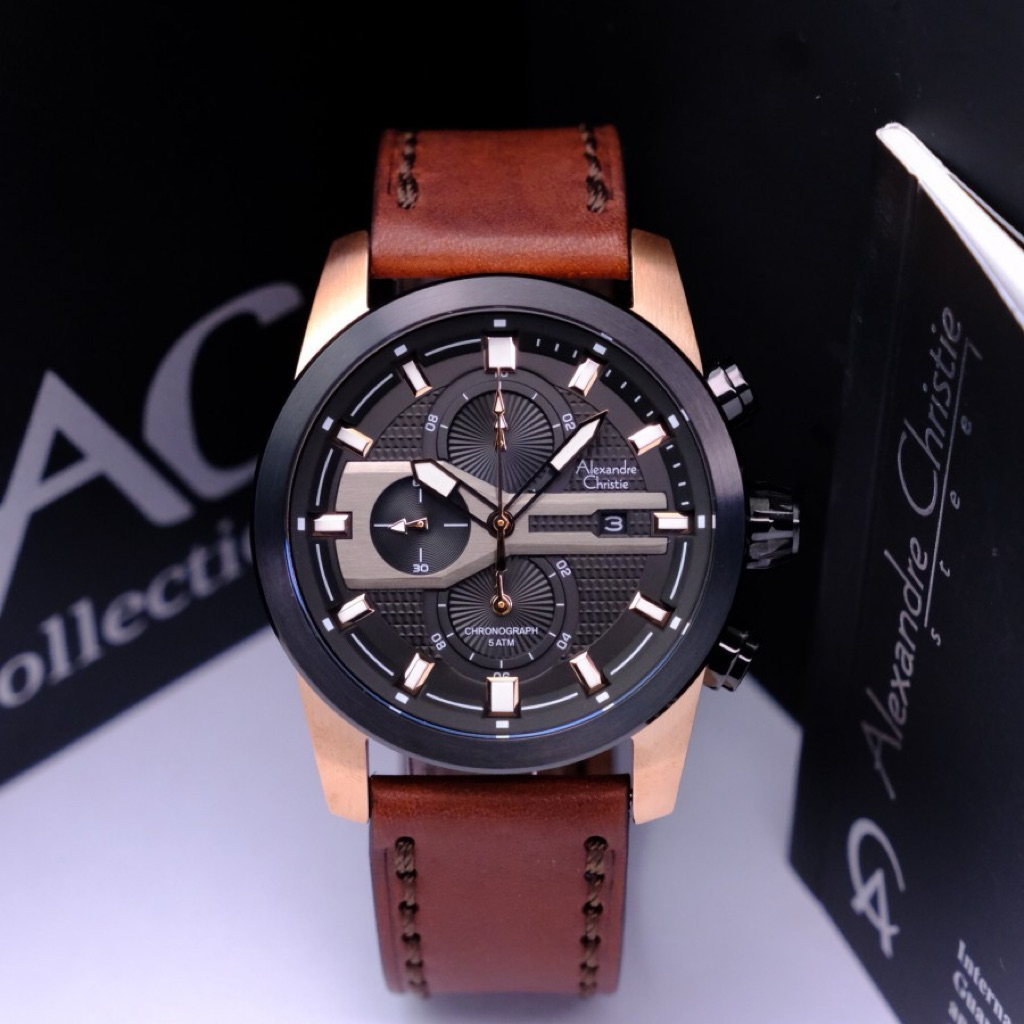 Jam Ac Pria kulit coklat