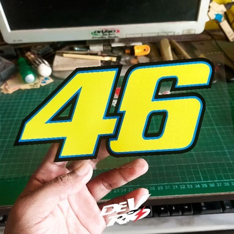 Stiker Motor Nomor Moto GP Start Balap untuk Windshield (Cutting Sticker Custom Variasi) Motor Mobil