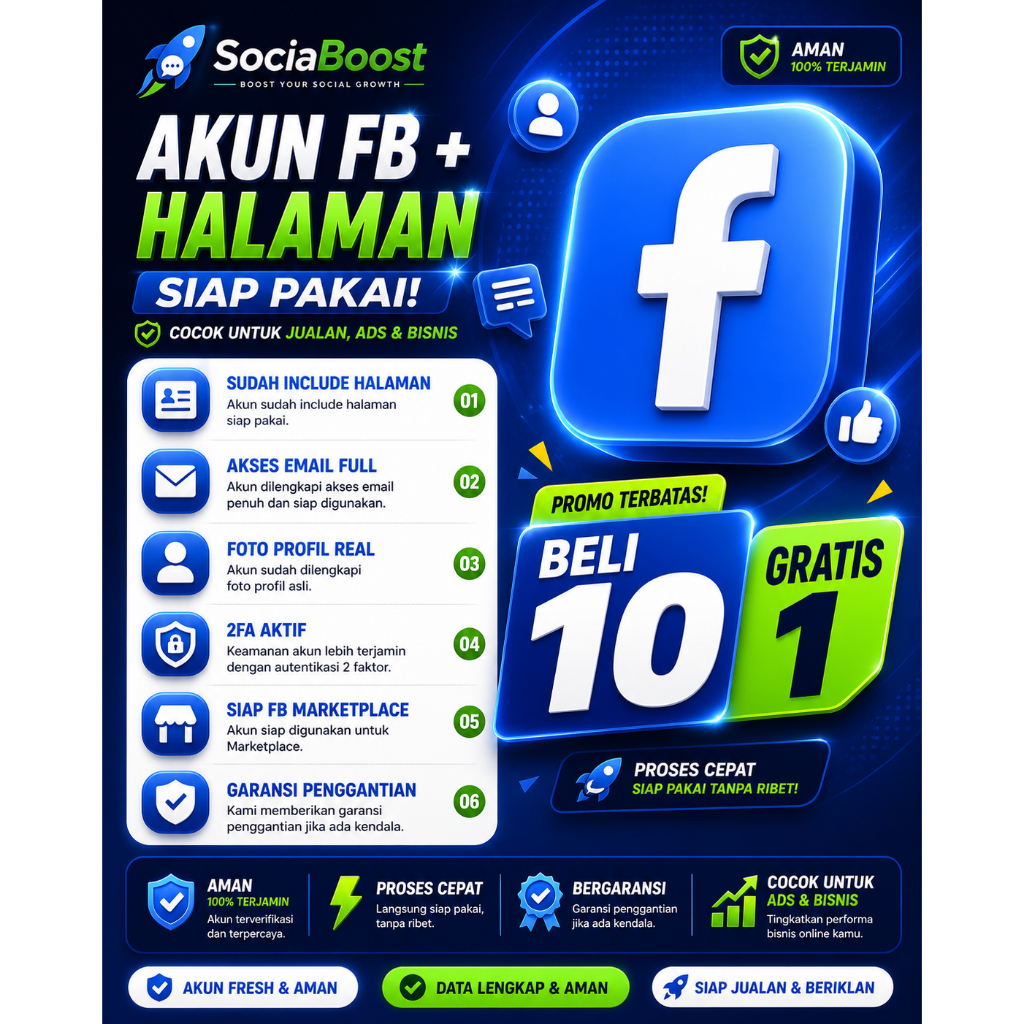 Akun Facebook + Halaman Data Super Lengkap + Akses Email