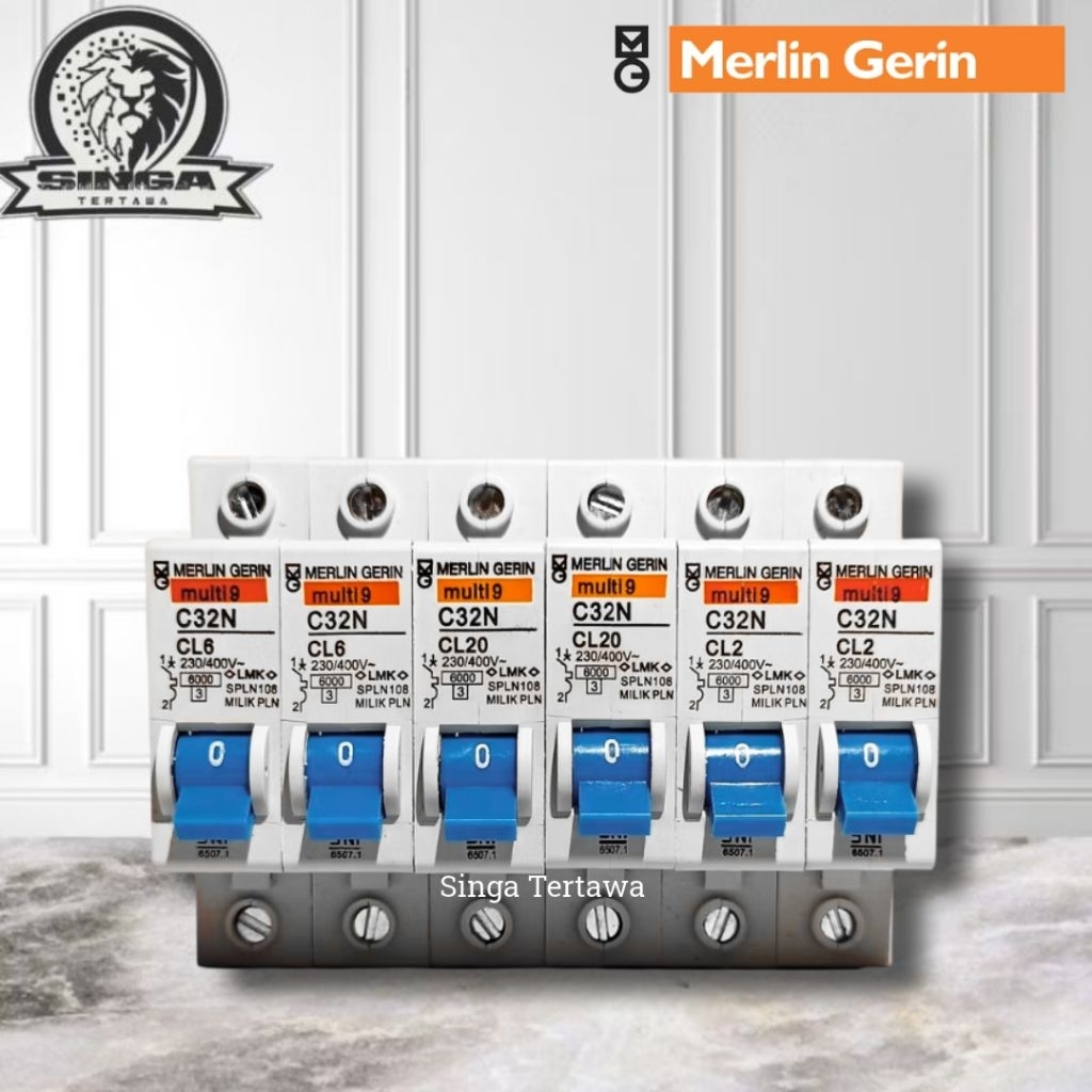 MCB Merlin Gerin Biru 2A 4A 6A 10A 16A 20A 25A 35A 50A MG Multi9 2 4 6 10 16 20 25 35 50 Ampere