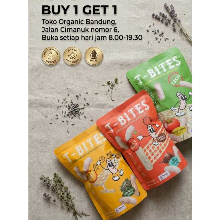 [Buy 1 Get 1 Free] Ppuff T-Bites Tempe Puff Snack (25gr) | Super Shroom Nomnom Tbite, T-Bites Roaste