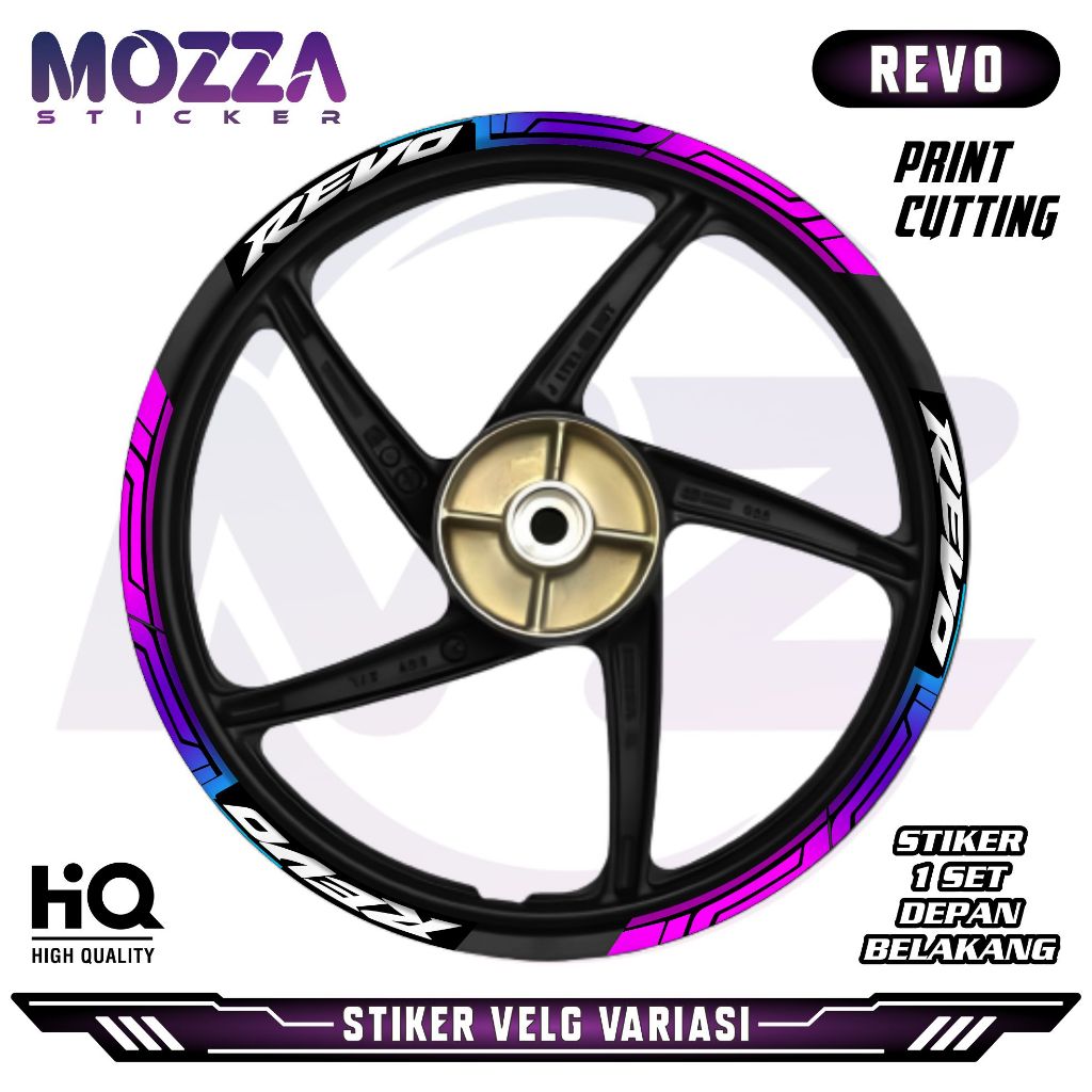 Stiker Velg Revo / Lis Velk Motor / Stiker Velg Cutting / Sticker Velk Honda Revo Variasi Keren Desa