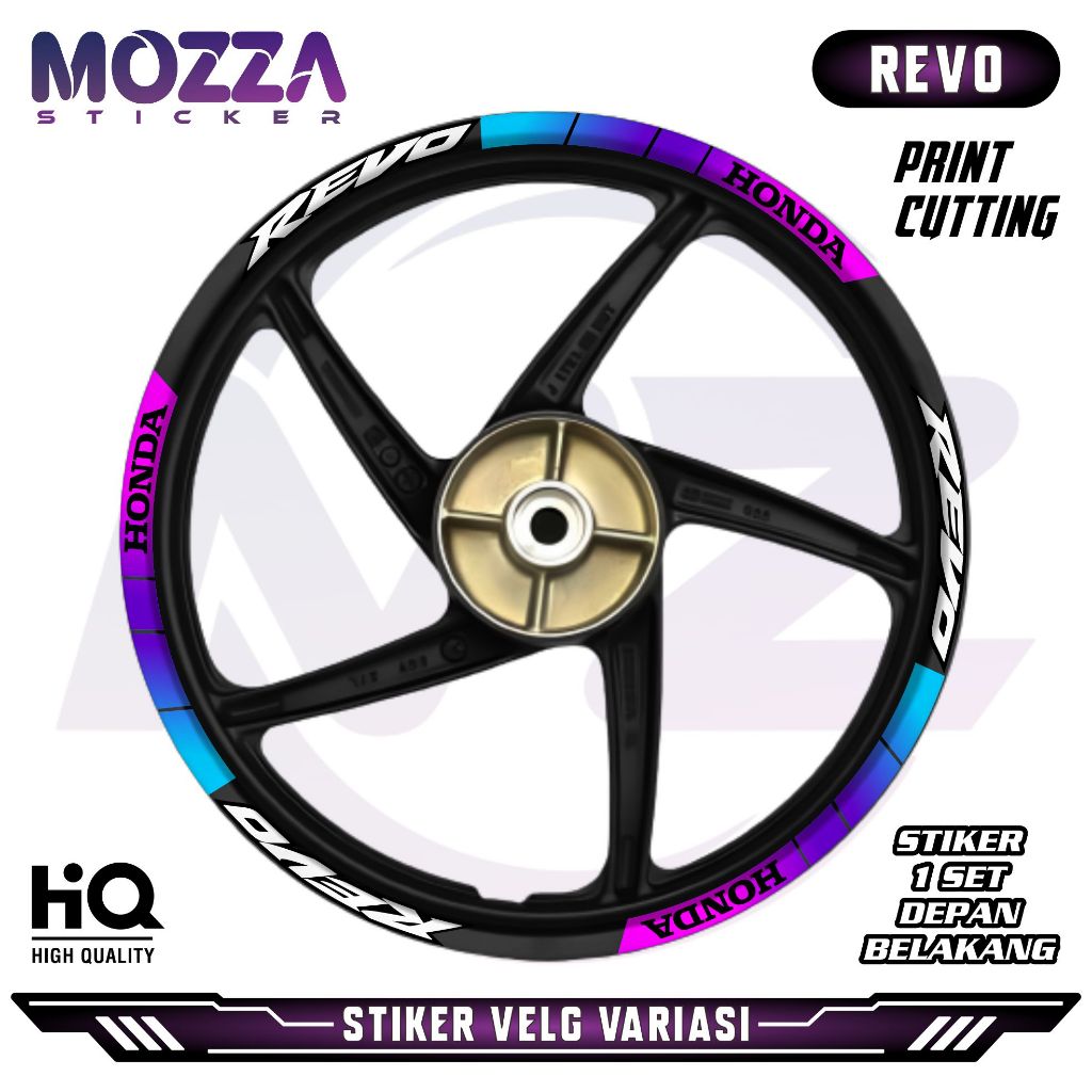 Stiker Velg Revo / Lis Velk Motor / Stiker Velg Cutting / Sticker Velk Honda Revo Variasi Keren Desa