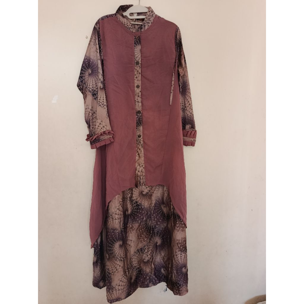 Gamis armani silk mix ceruty armani armani brown premium