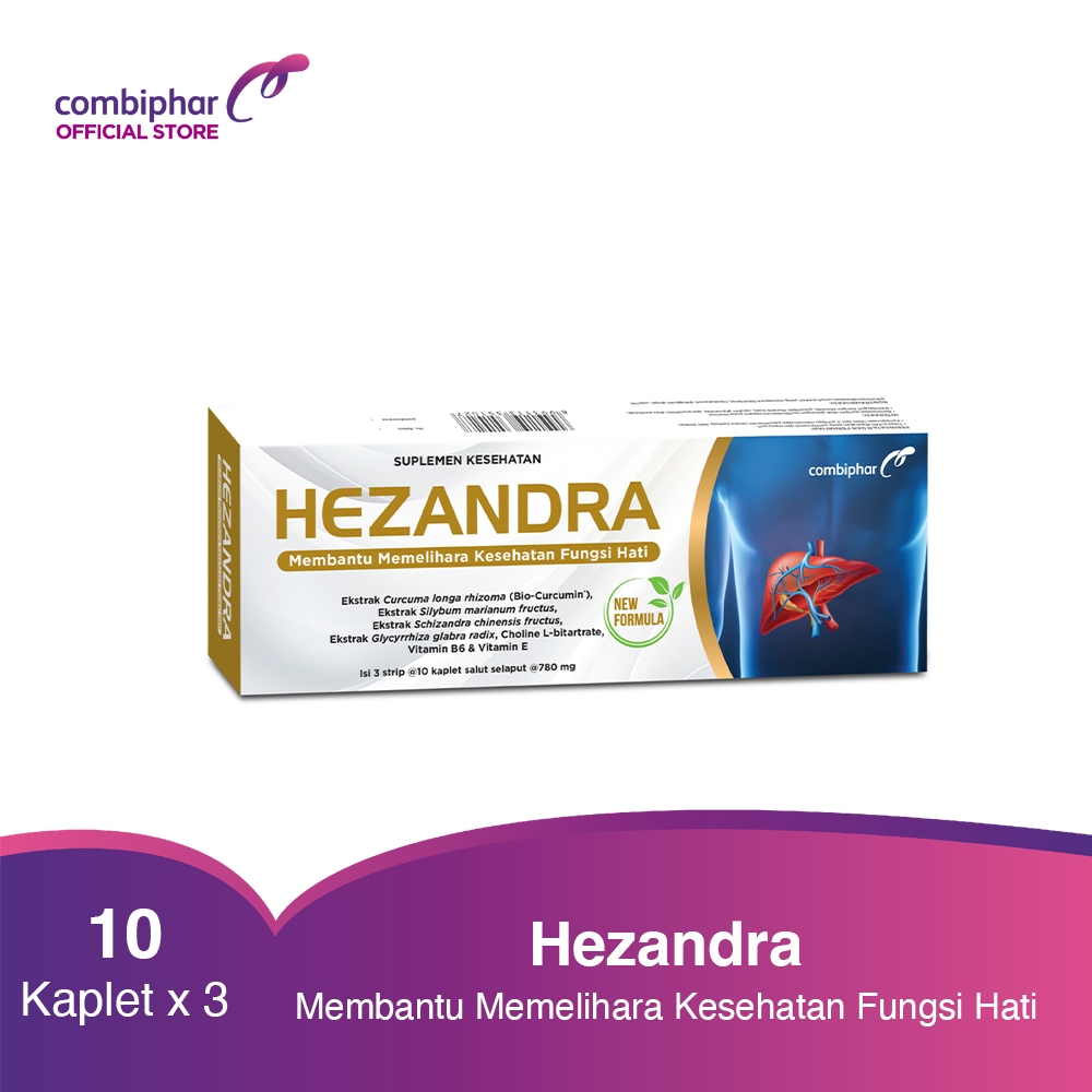 Hezandra - Box Isi 3 Strip @10 Kaplet - Membantu Memelihara Kesehatan Fungsi Hati