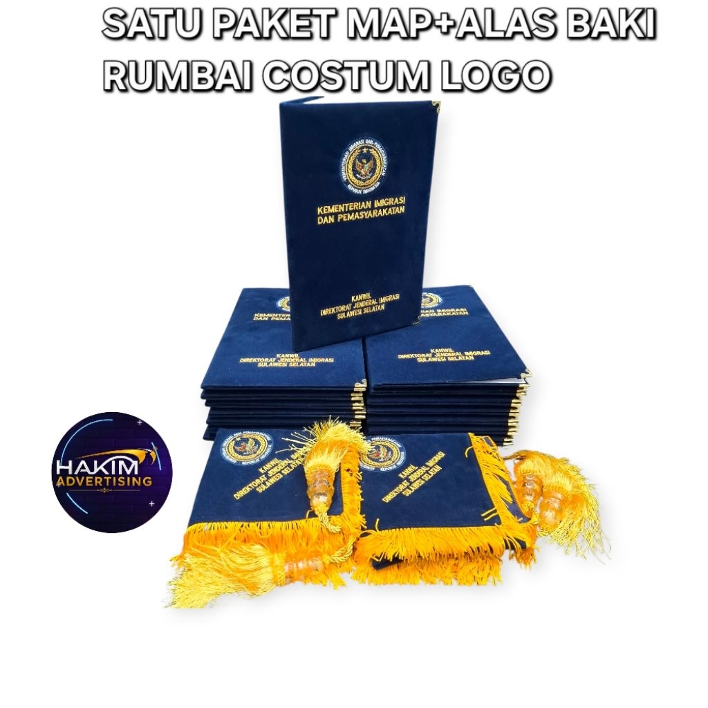 SATU PAKET MAP DAN ALAS BAKI LOGO COSTUM BERKUALITAS