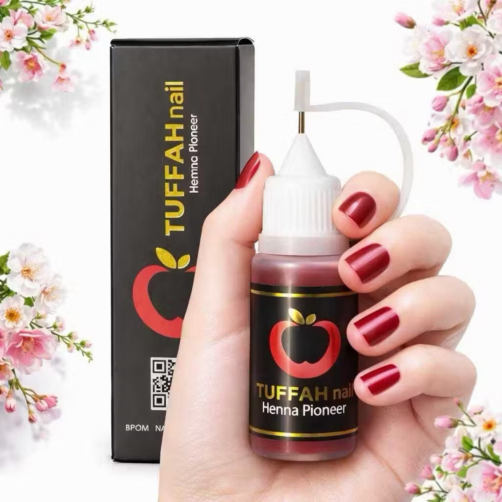 TUFFAH NAIL HENNA ( BARU KEMASAN BPOM ) HENNA KUKU TUFFAH NAIL HENNA - PEWARNA KUKU/Henna Maroon