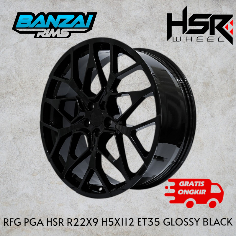 velg original hsr wheel ring 22 velg mobil hsr forged pcd 5x112 lebar 9 et 35 / velg hsr forged r22