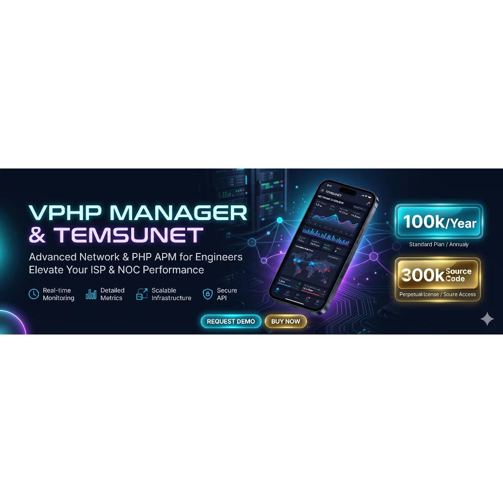 Aplikasi Web Monitoring MikroTik & Kelola Pelanggan RT/RW Net Premium (VPHP Manager) - Bisa Sewa / F