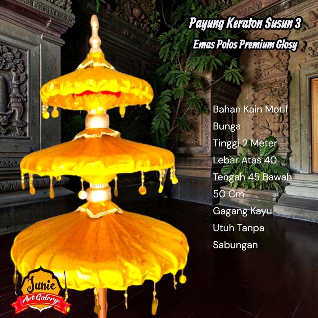 Payung susun 3 emas payung keraton payung dekorasi payung tedung payung jaranan