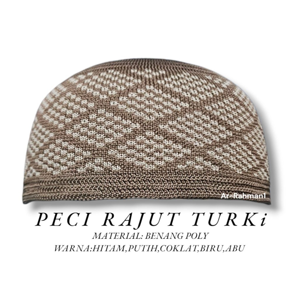 Peci Rajut Turki Motif Thub Terbaru/Peci Rajut Turki Motif Premium Quality