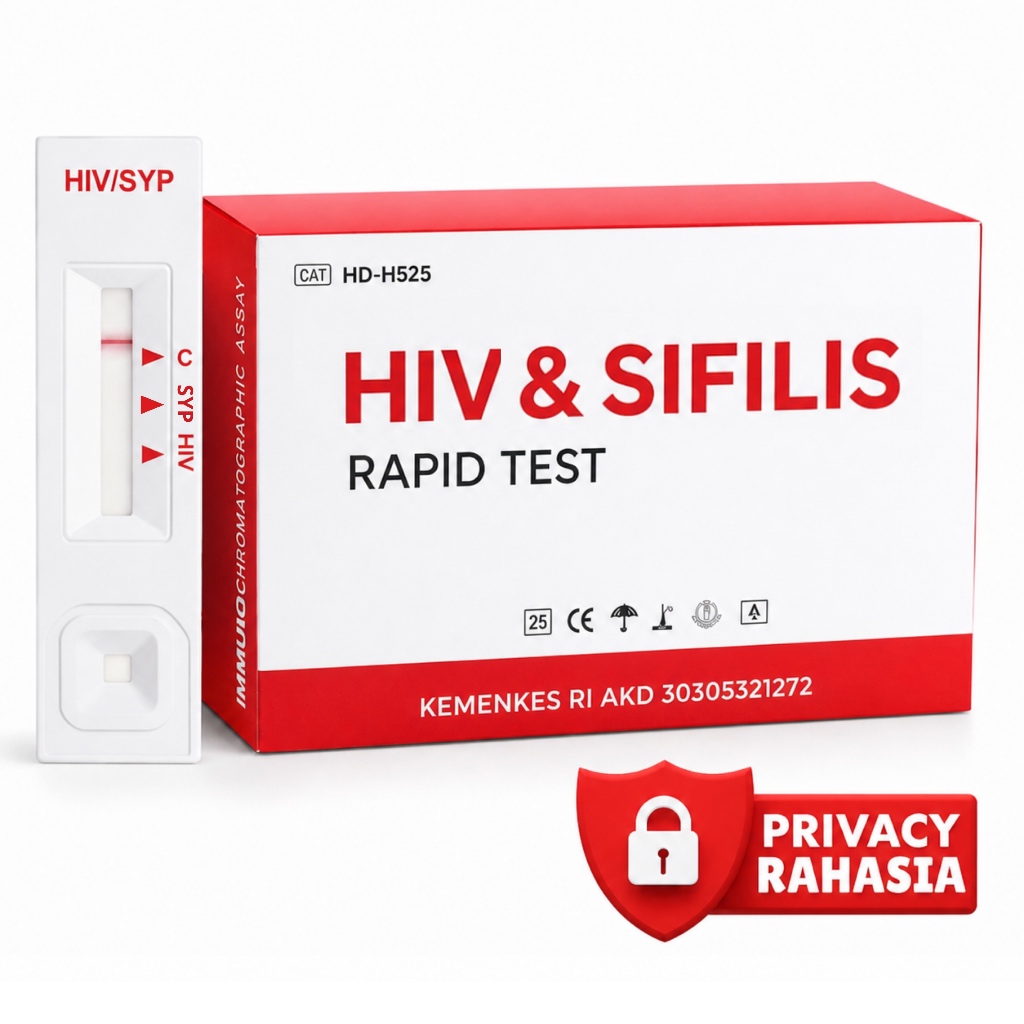 Alat Tes Mandiri HIV AIDS & SIFILIS One Step Akurat 100%