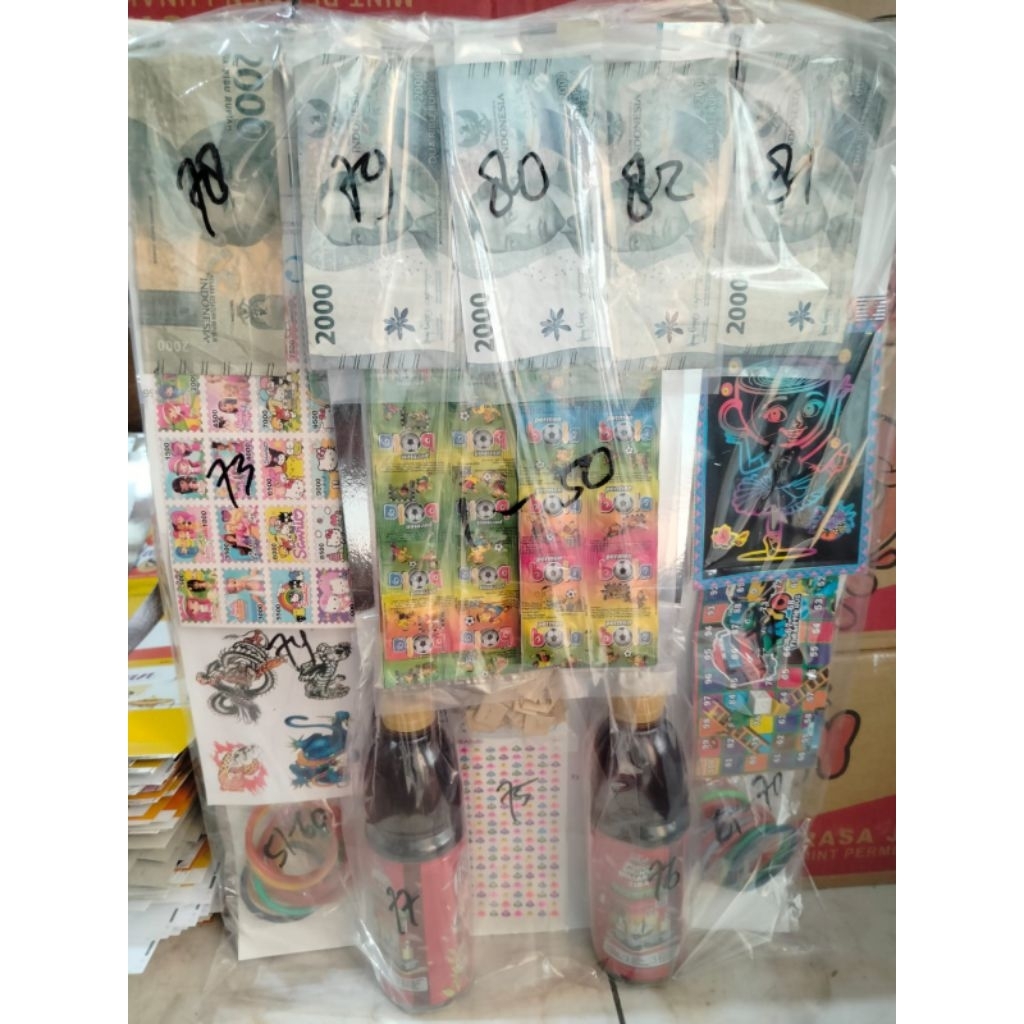 MAINAN CABUTAN ANAK-ANAK BERHADIAH ISI 80PCS