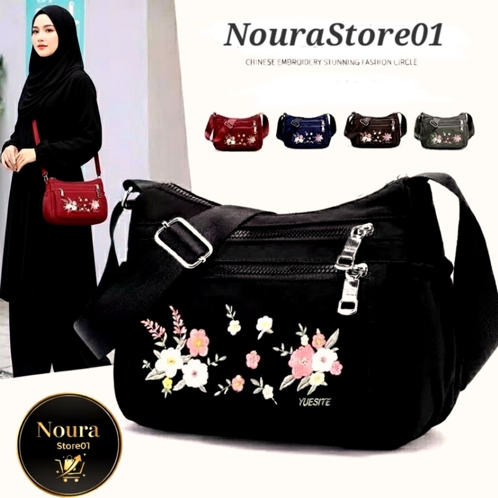 Tas selempang wanita motif bunga model chibao bisa Cod