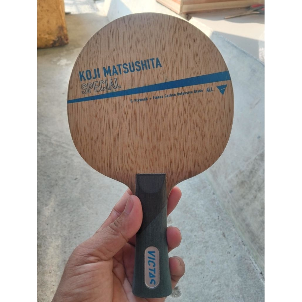 Kayu Victas Koji Matsushita Special Carbon Fleece Japan dan bonus karet merah Donic Tenis meja