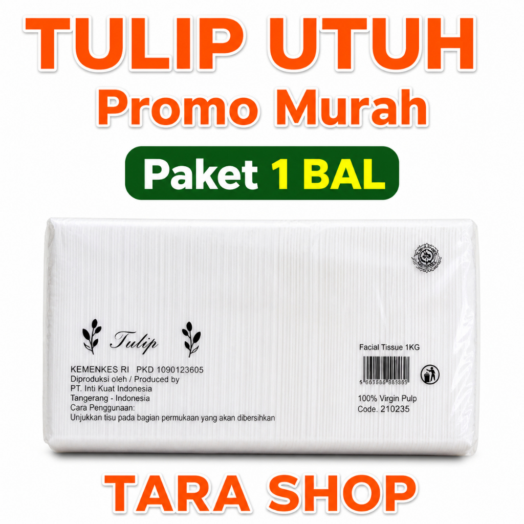 TISU TULIP UTUH - TULIP FACIAL PAKET 1BAL ISI 10 PCS / TISU TULIP PAKET 1 BAL ISI 10 PCS