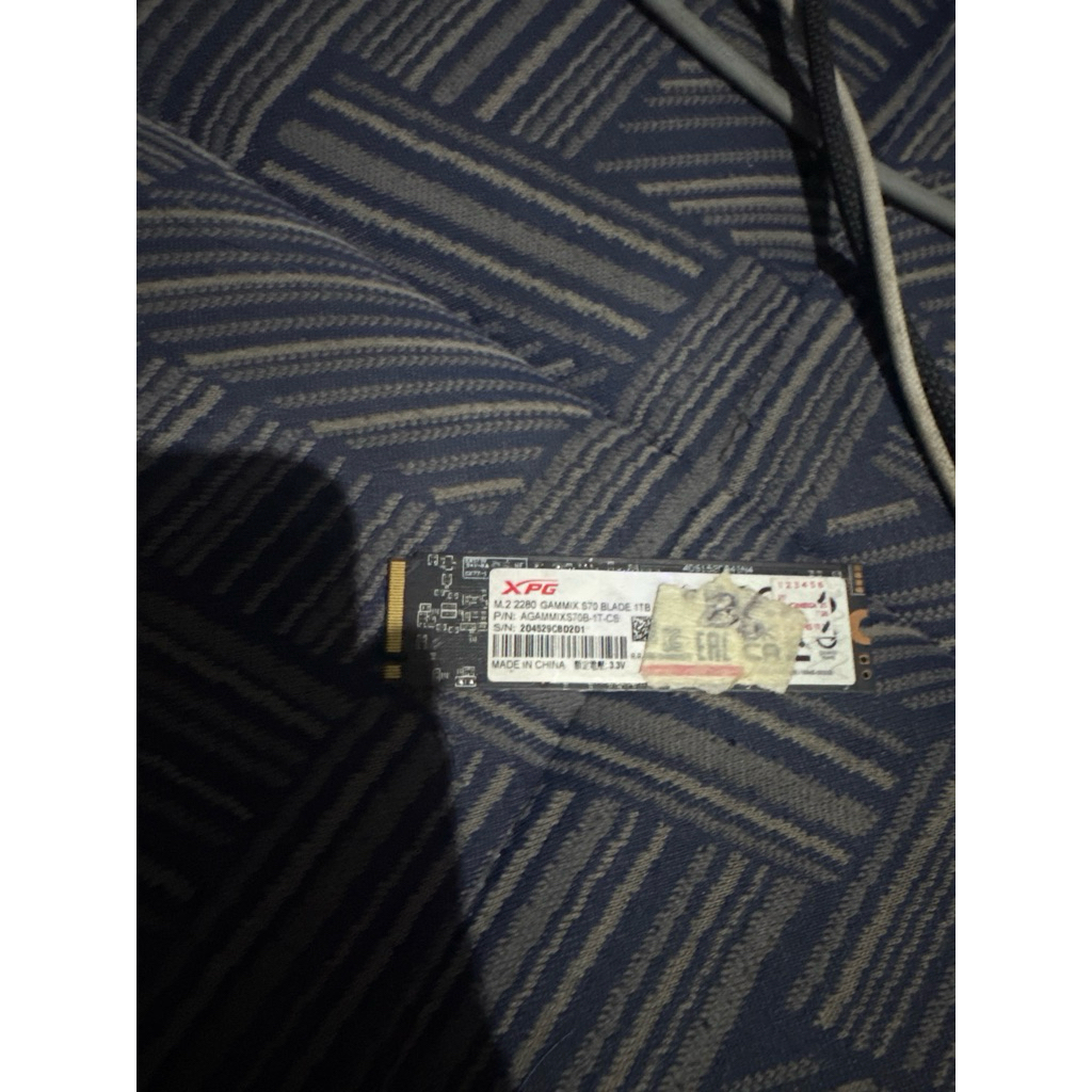 nvme xpg 1tb s70 blade kesehatan 86%
