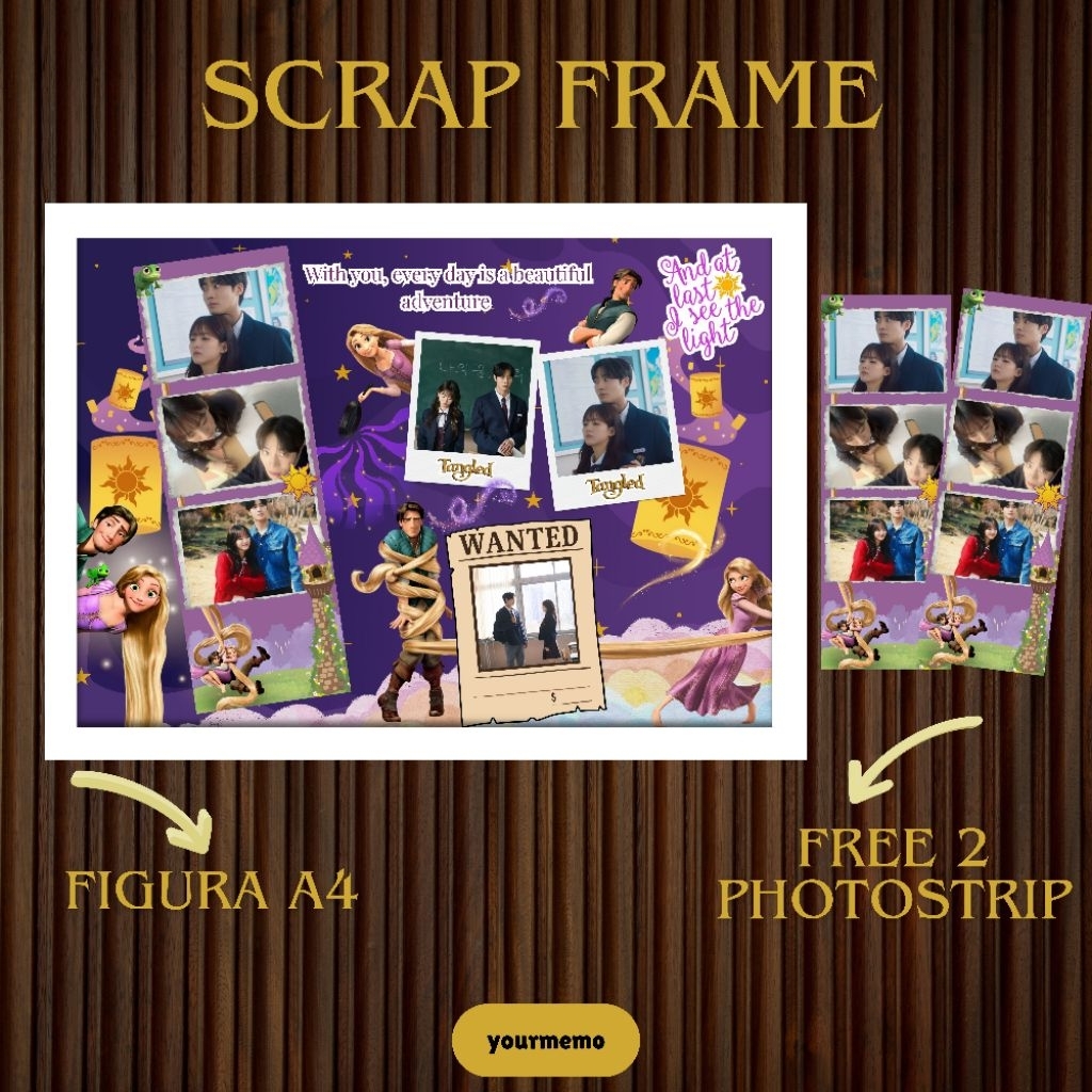 Scrap Frame figura kaca A4