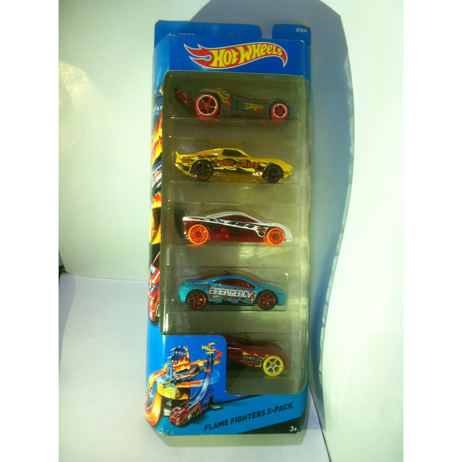 Hot Wheels Gift Pack. 2014 Flame Fighters HW City 5 5-Pack - BFB34. Tooligan-Blvd. Bruiser-HW Protot