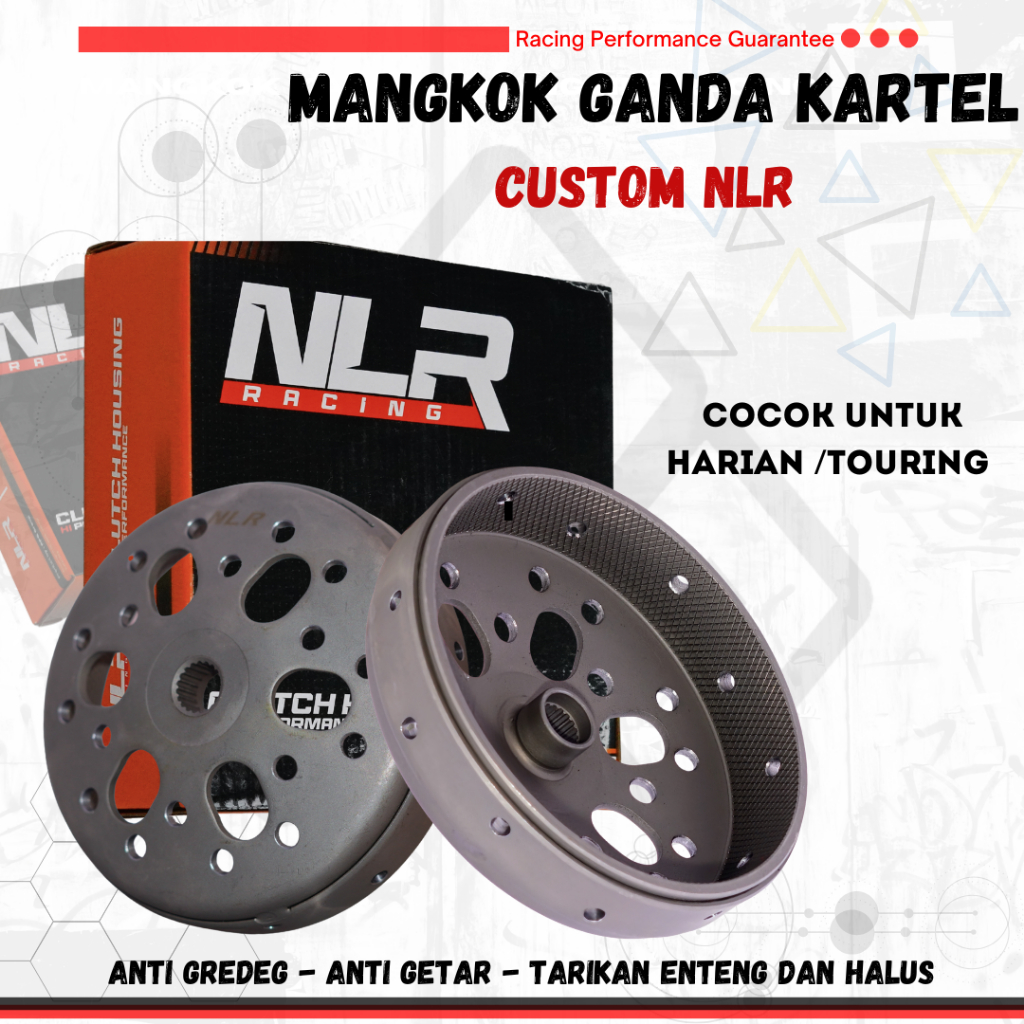 Mangkok Ganda Kartel Silang NLR Racing Anti Gredek Tarikan Enteng Beat Scoopy Vario PCX NMAX Aerox M