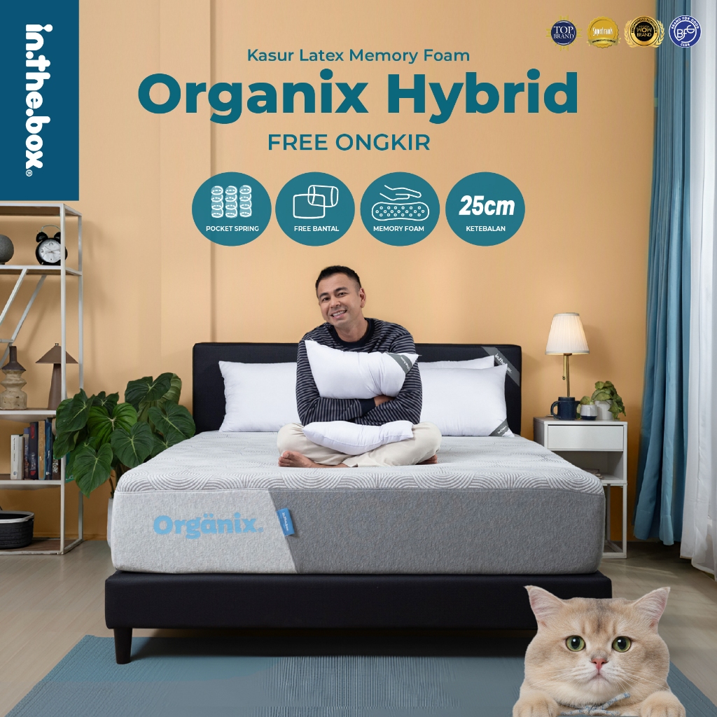 Kasur Latex Busa IN THE BOX ORGANIX HYBRID
