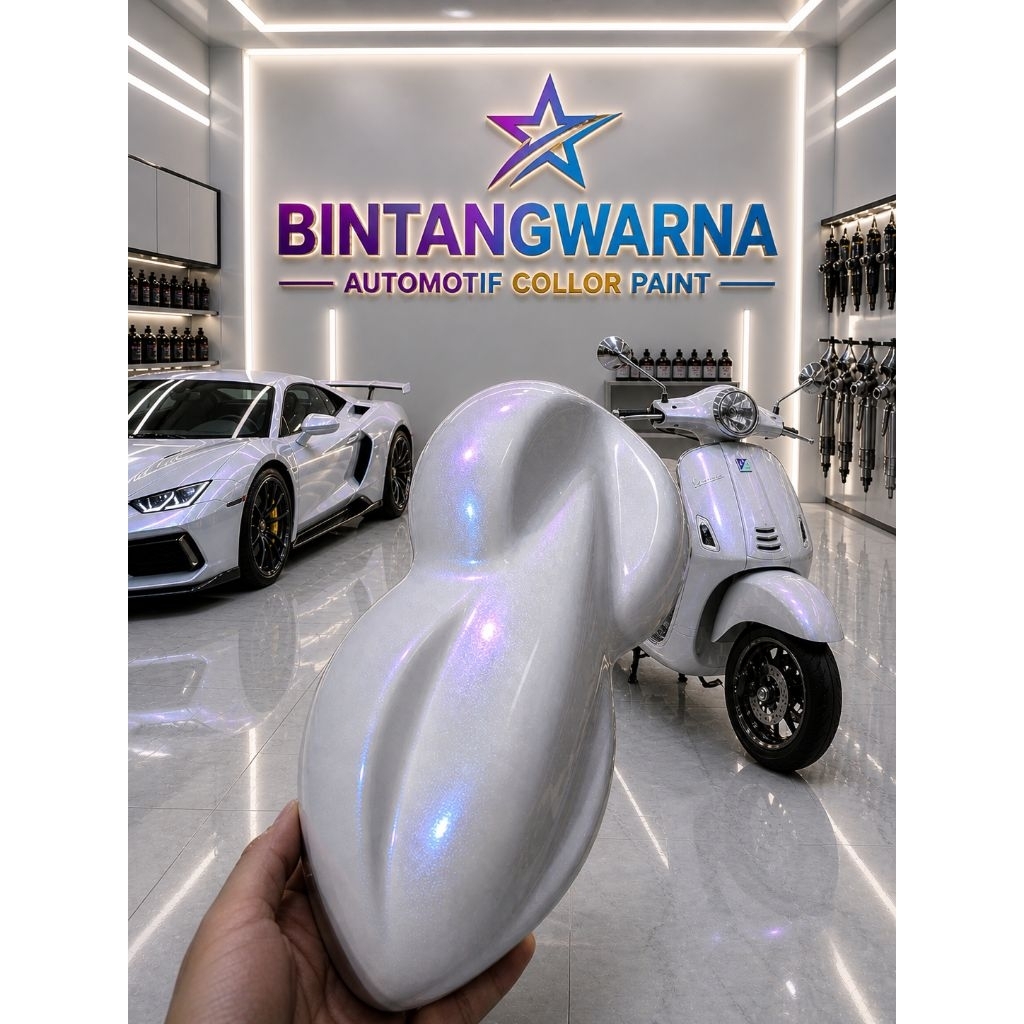 CAT BUNGLON 3 WARNA JENIS PU. CAT INI BLOM SAMA DASARAN PUTIH NYA