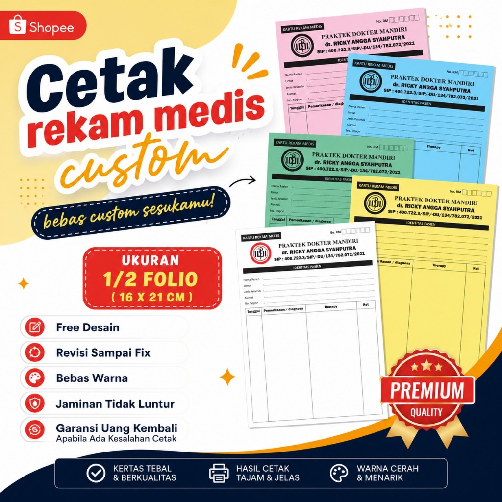 Rekam Medis Custom Cetak 1/2