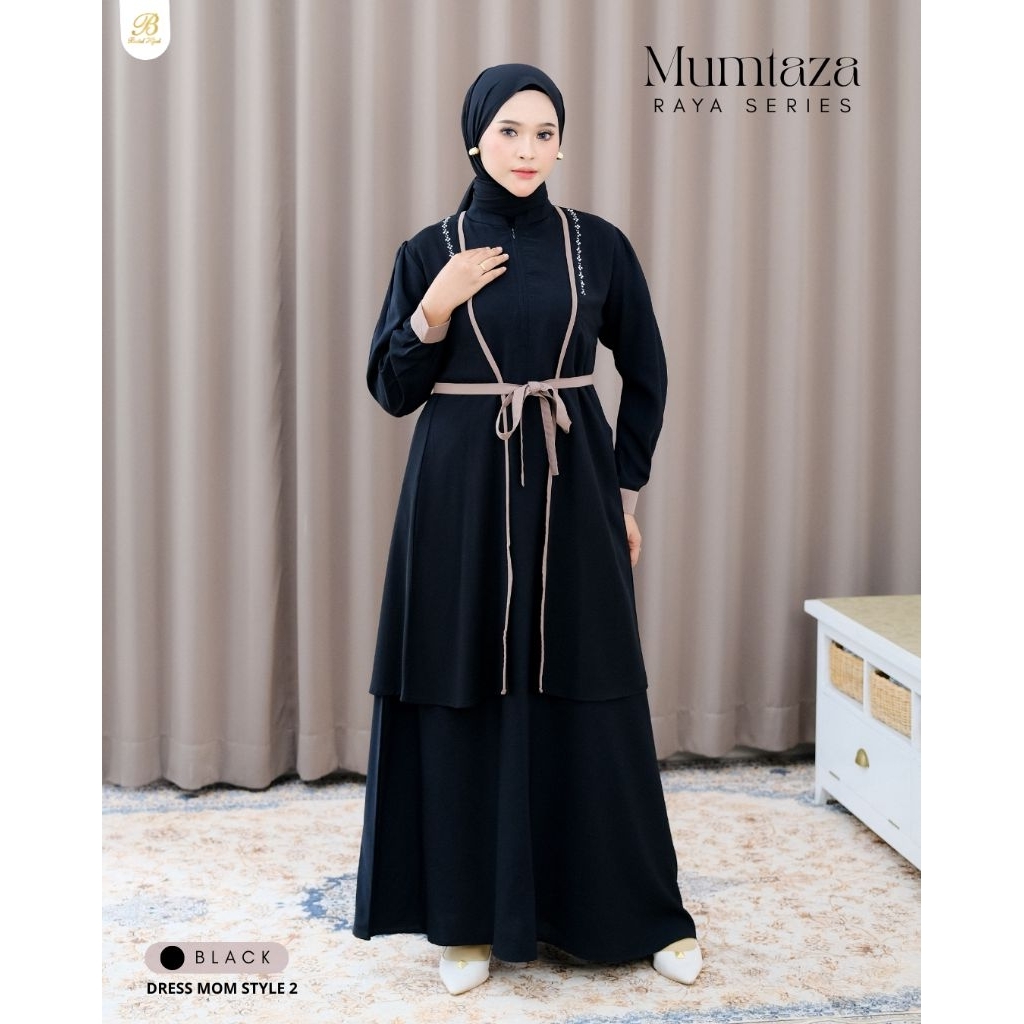 Mumtaza Dress Murah Elegan Dress Hitam