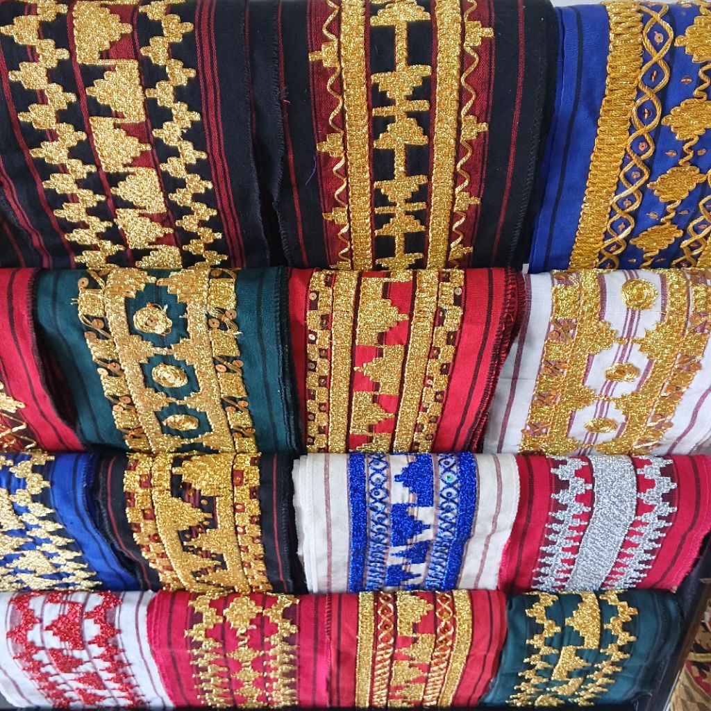 MADHAVI ETHNIC - Selendang Tapis Lampung Asli Sulam Tangan Premium