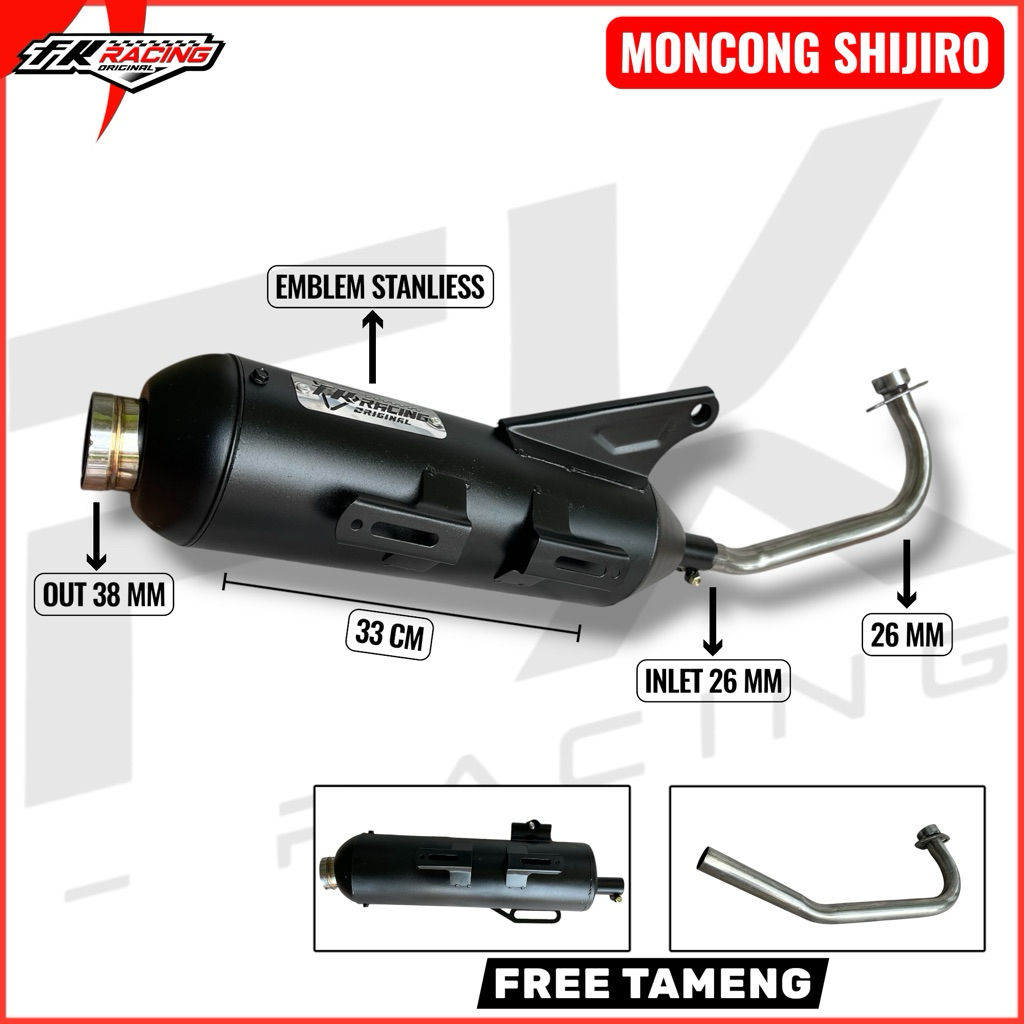 Knalpot Fk Racing Shijiro Vario 125/150 LED Beat Deluxe Fi Esp Mio Sporty Nmax 155 Pcx 160 Aerox 155