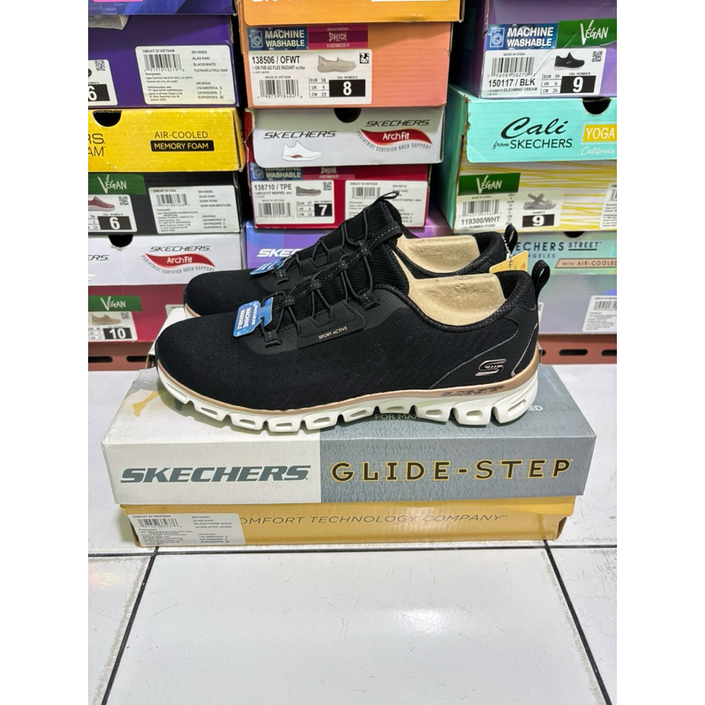 SIZE 36,37,38 SKECHERS GLIDE STEP SLIP ON WOMEN ORIGINAL