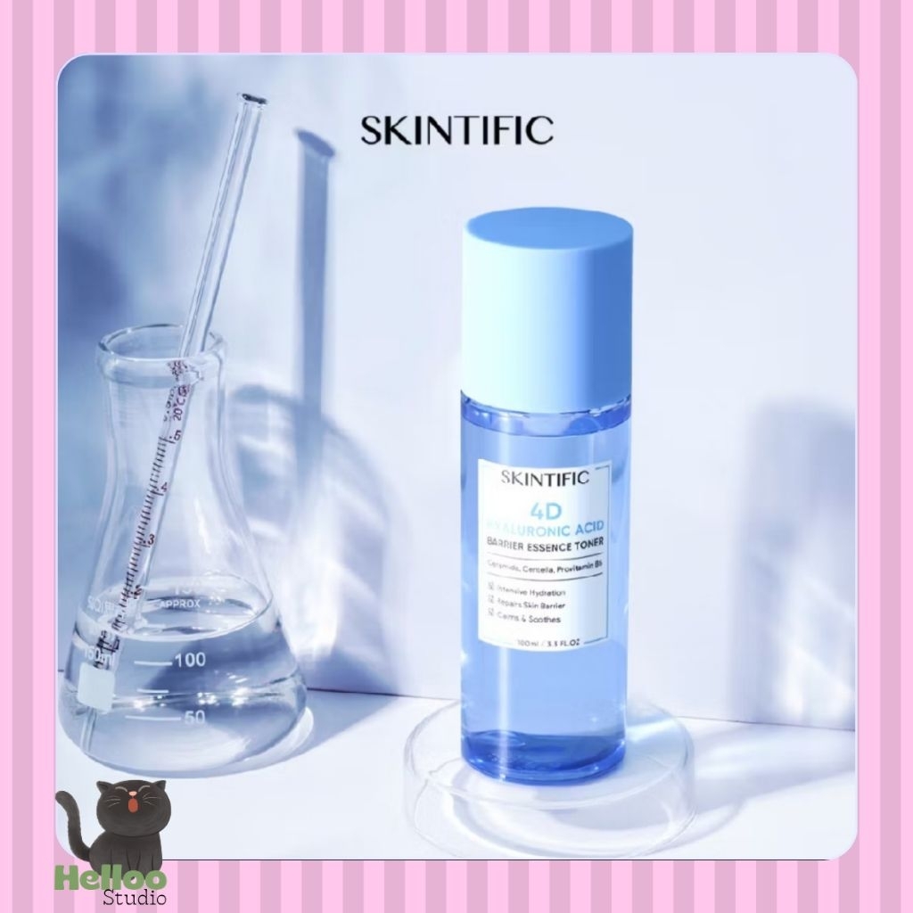 SKINTIFIC Toner Pelembab Wajah Skintific 4D Hyaluronic Acid 100ml - Hidrasi Instan, Perkuat Kulit, A