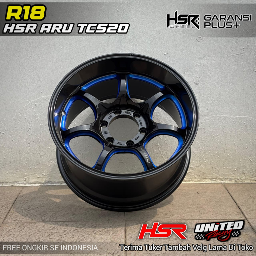 Velg Racing R18 Fortuner Pajero Hilux HSR ARU TCS20 Pcd 6x139,7 Lebar 9 ET0 Ring 18 Palang 7