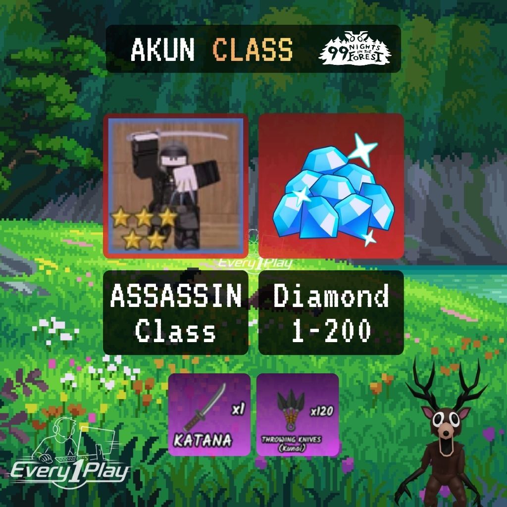 Akun 99 Nights in the Forest ASSASSIN Class - Akun 99 NITF Class ASSASSIN - Akun Roblox 99 Night in 