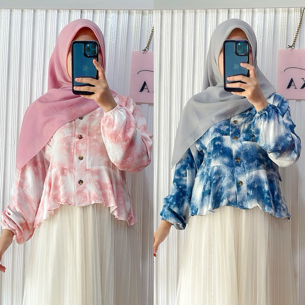ASKA.ID - ADYA TIE DYE CROP TOP BAJU ATASAN WANITA MUSLIMAH